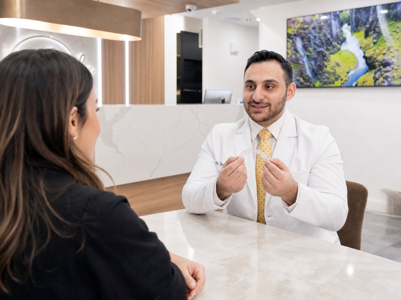 Dr. Jacob Pleshty discussing clear aligners